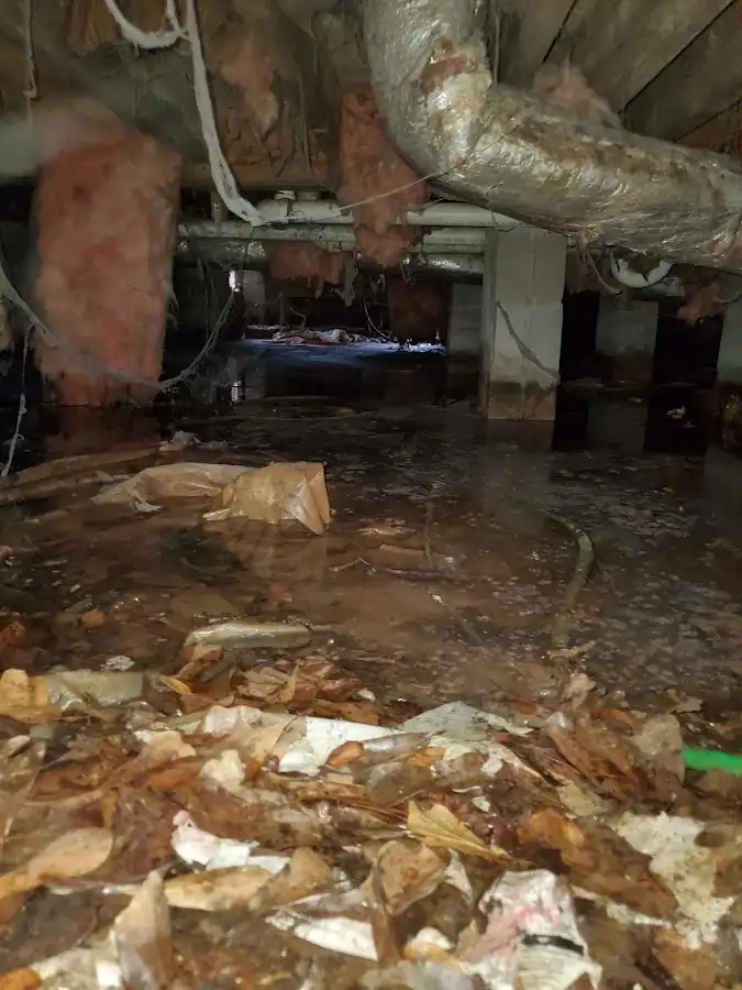 Crawl space flood assessment for Commercial Water Damage Restoration in Scottsboro